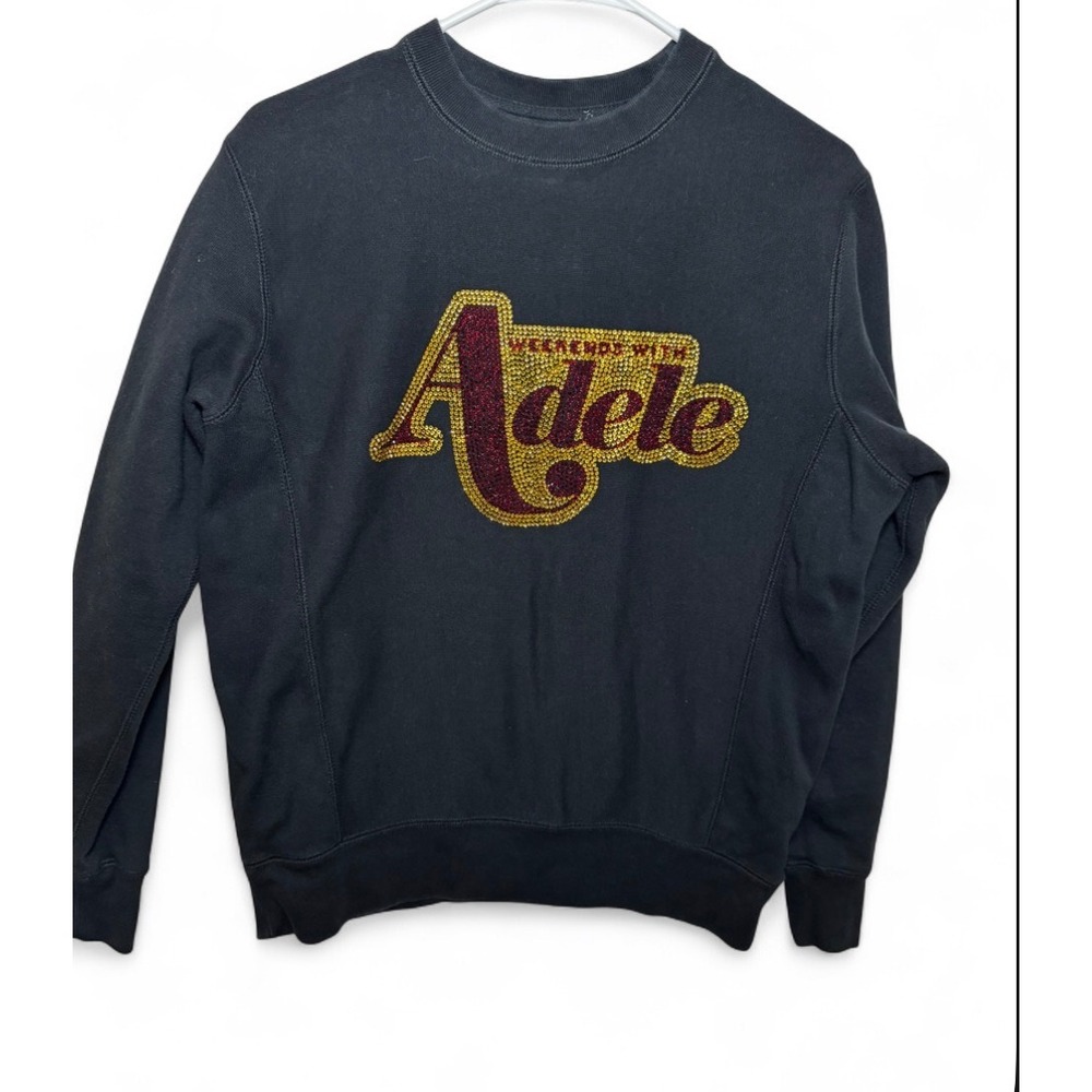 Adele Weekends With Las Vegas Residency Rhinestone Sweatshirt Black XS